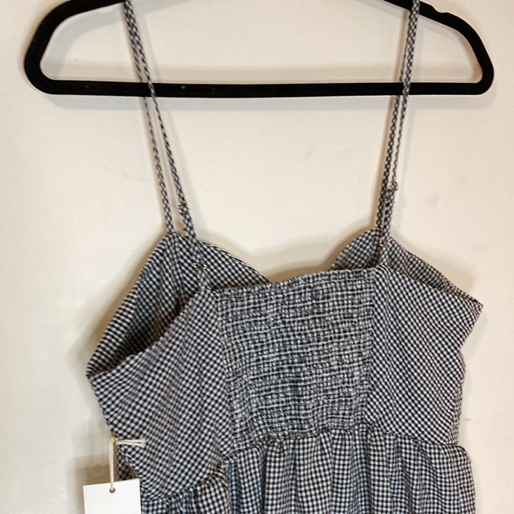Forever 21 woven dress Black/white Sundress Mini size l - Picture 5 of 6